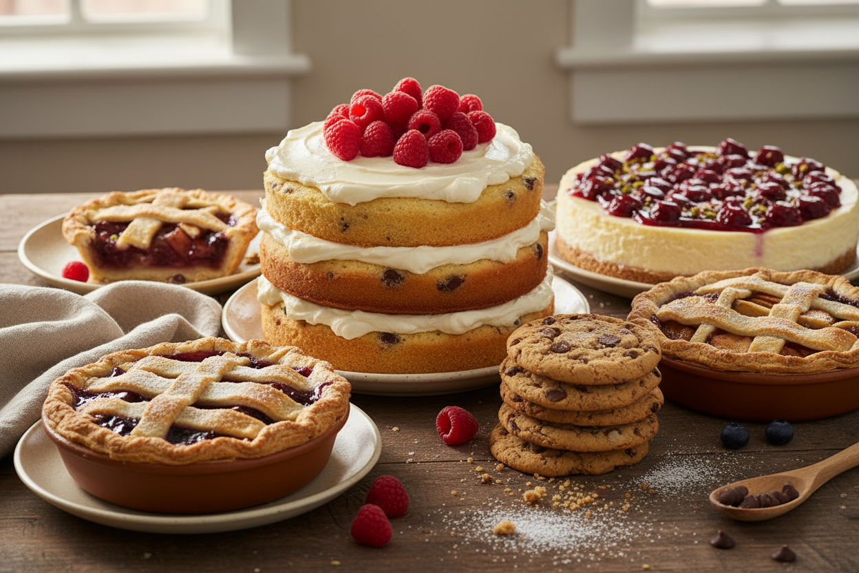 No bread just cakes, cookies , pies  cheesecakes